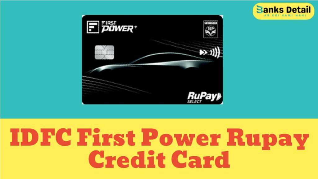 IDFC First Power Rupay Credit Card