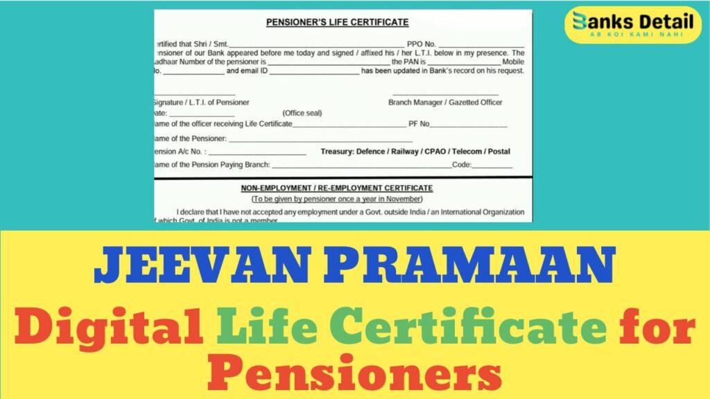 Digital life certificate for pensioners