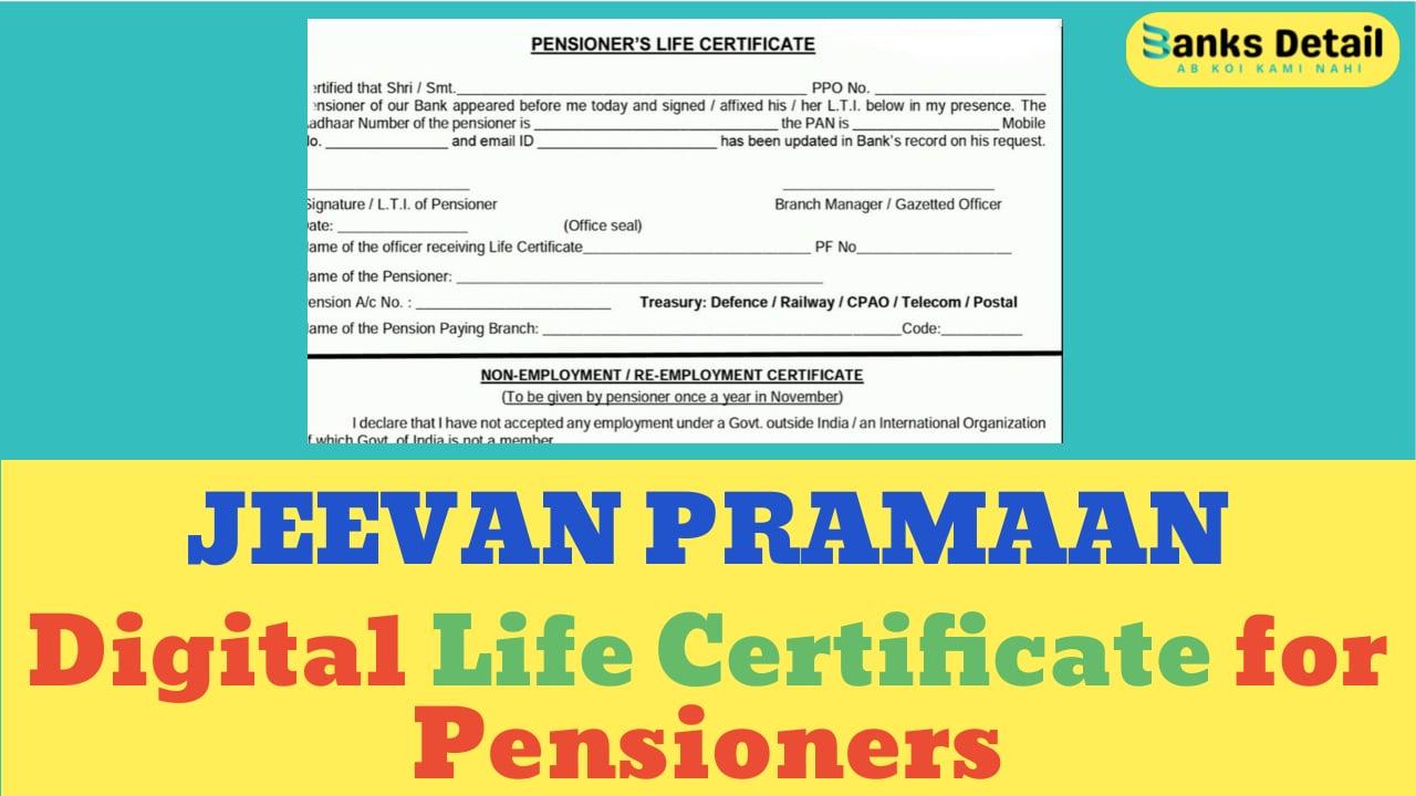 Digital life certificate for pensioners